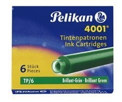 Naboje krótkie zielone TP/6 300087 PELIKAN