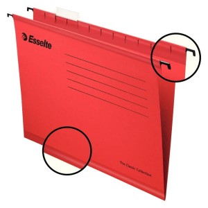 Teczki zawieszane A4 PENDAFLEX STANDARD czerwone 25szt ESSELTE 90316