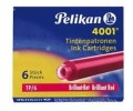 Naboje krótkie czerwone TP/6 PELIKAN 301192 PELIKAN