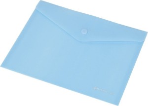 Teczka kopertowa DL FOKUS na zatrzask przezroczysta niebieska 0410-0037-03 Panta Plast