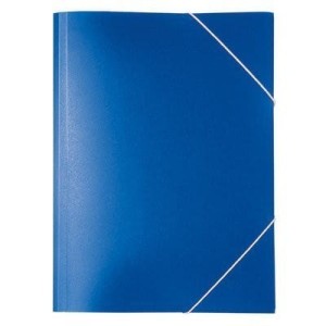 Teczka PP z gumką szeroka niebieska TG-02-03 BIURFOL
