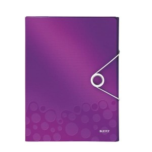 Teczka z gumką LEITZ WOW 30mm 250k A4 fioletowa 46290062