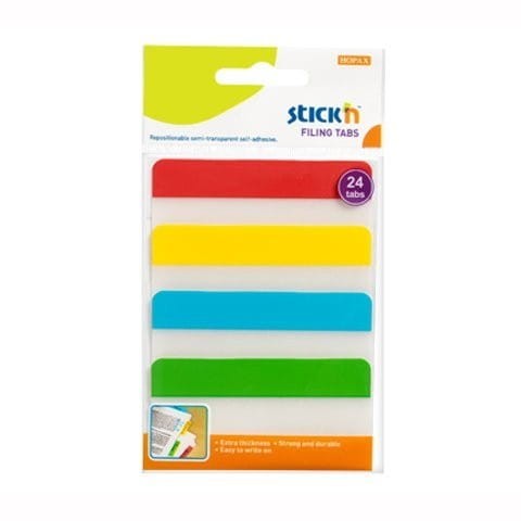 Przekładki indeksujące przeźroczyste 38x76mm 4 kolory 21609 STICKN
