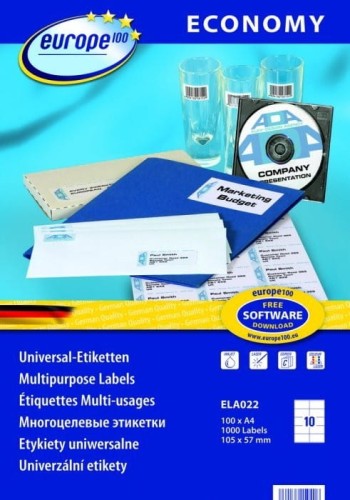 Etykiety ZF ECONOMY A4 105x57mm białe ELA022 AVERY ZWECKFORM