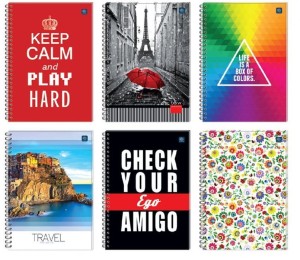 Kołobrulion A4 160 kartek kratka z kolorowymi marginesami INTERDRUK