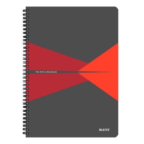 Kołonotatnik OFFICE PP A4 kratka czerwony 44950025 LEITZ