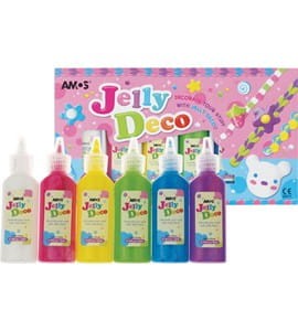 Farby JELLY DECO 6 kolorów 22ml AMOS JD22P6 170-2108