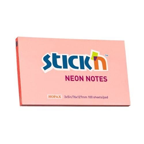 Bloczek STICK"N 127x76mm różowy neonowy 100k 21170 STICK"N