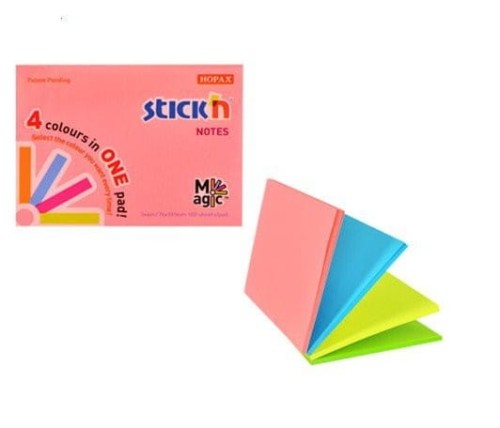 Bloczek STICK"N MAGIC PAD 76x101mm neon mix kolorów 21572