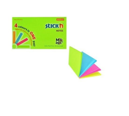 Bloczek STICK"N MAGIC PAD 76x127mm neon mix kolorów 21573