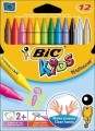 Kredki świecowe pudełko 12 kolorów 829770 BIC Plastidecor