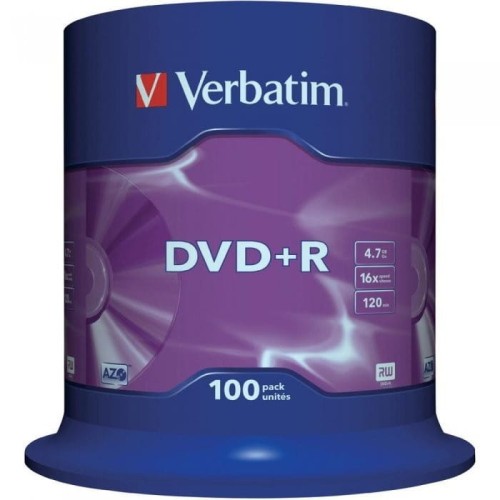 Płyta DVD+R VERBATIM CAKE(100) Matt Silver 4.7GB x16        43551