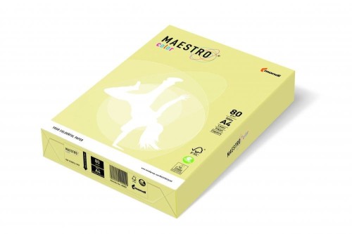 Papier xero MAESTRO COLOR A4 80g YE23 żółty/beż piaskowa