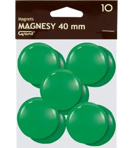 Magnesy 40mm GRAND zielone   (10)^ 130-1703