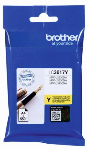 Tusz BROTHER (LC3617Y) żółty 550str