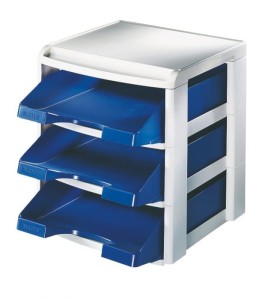 Moduł na trzy półki LEITZ Plus niebieska