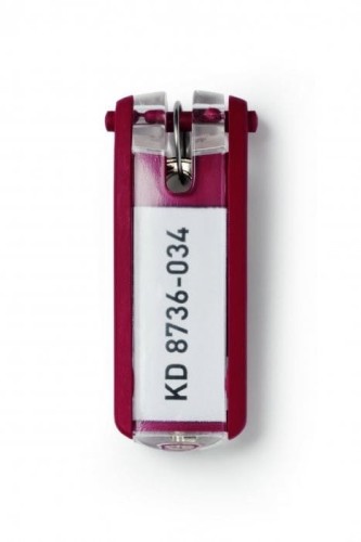 Zawieszki do kluczy KEY CLIP (6szt.) czerwone DURABLE 1957-03