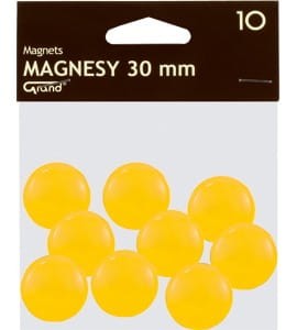 Magnesy 30mm żółte(10) 130-1698 GRAND