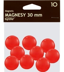 Magnesy 30mm GRAND czerwone  (10)^ 130-1695