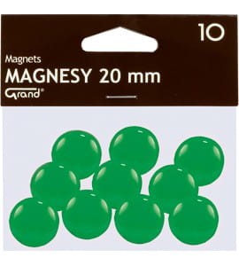 Magnesy 20mm zielone(10) 130-1692 GRAND