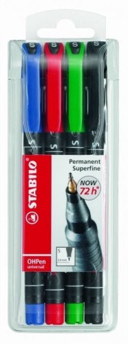 Foliopis STABILO OHPen S niezmywalny 0.4mm 4sztuki.w etui 841/4