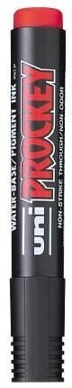 Marker permanentny UNI PM-122 okrągły czerwony PROCKEY