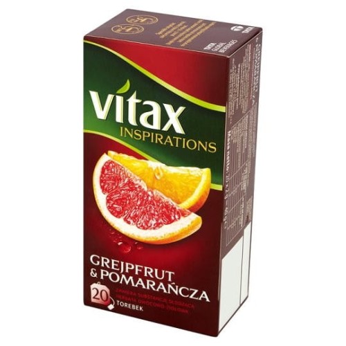 Herbata VITAX INSPIRATIONS GREJPFUT&POMARAŃCZA 20t*2g zawieszka