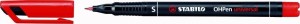 Foliopis STABILO OHPen S niezmywalny 0.4mm czerwony 841/40