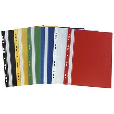 Skoroszyt A4 twardy wpinany granatowy(10szt)SH-01-09 BIURFOL