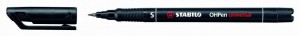 Foliopis STABILO OHPen S niezmywalny 0.4mm czarny 841/46