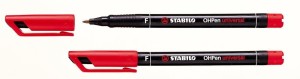 Foliopis STABILO OHPen F niezmywalny 0.7mm czerwony 842/40