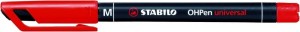 Foliopis STABILO OHPen M niezmywalny 1.0mm czerwony 843/40