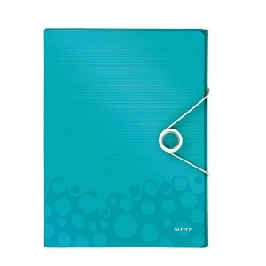 Teczka z gumką LEITZ WOW 30mm 250k A4 turkusowa 46290051