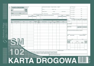 801-1 Karta drogowa SM-102 (samochód ciężarowy) A4 offset MICHALCZYK
