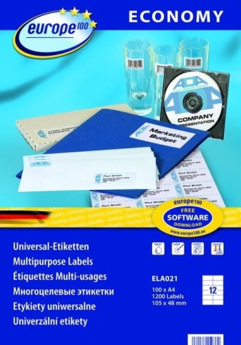 Etykiety ZF ECONOMY A4 105x48mm białe ELA021 AVERY ZWECKFORM
