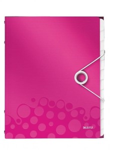 Teczka 12 przegródek A4 200 kartek różowa LEITZ WOW 46340023
