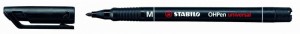Foliopis STABILO OHPen M niezmywalny 1.0mm czarny 843/46