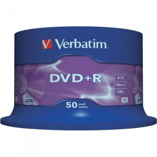 Płyta DVD+R VERBATIM CAKE(50) Matt Silver 4.7GB x16  43550