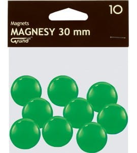 Magnesy 30mm GRAND zielone   (10)^ 130-1697