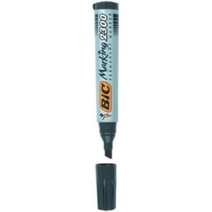 Marker permanentny BIC 2300 czerwony ścięta końcówka 820924