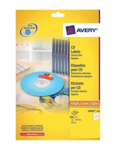 Etykiety ZF A4 Q117mm (100 arkuszy) białe L6043-100 AVERY ZWECKFORM