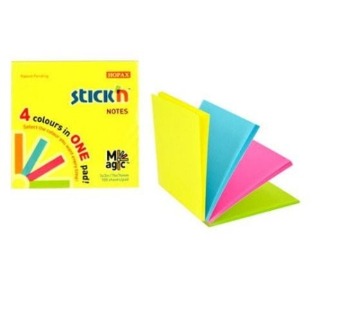 Bloczek STICK"N MAGIC PAD 76x76mm neon mix kolorów 21571