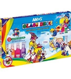 Farby witrażowe AMOS GD22P13 - 22mlx13 kolorów 170-1050