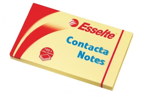Bloczki samoprzylepne ESSELTE 75x125mm żółte 100k 83001