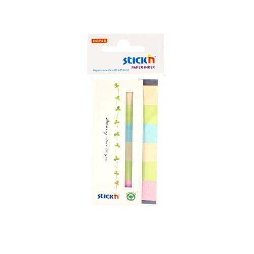 Zakładki papierowe 45x15mm 6 kolorów ECO 180 kartek STICKN