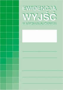 574-1 Ewidencja wyjść w godzinach służbowych MICHALCZYK I PROKOP A4 32str.