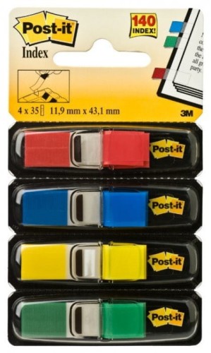 Zakładki indeksujące POST-IT 12x43mm 683-4 4x35szt 3M 70071353570