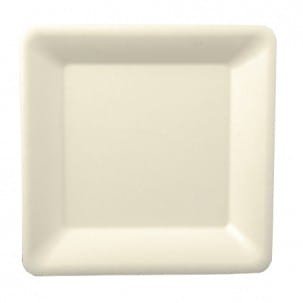 Talerz z trzciny cukrowej kwadratowy 15x15cm biały(50szt)82452   100% bio