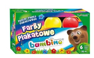 Farby plakatowe 6 kolorów BAMBINO STANDARD *1598