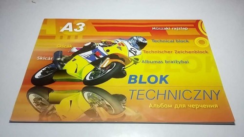 Blok techniczny A3 10k 240g KRESKA